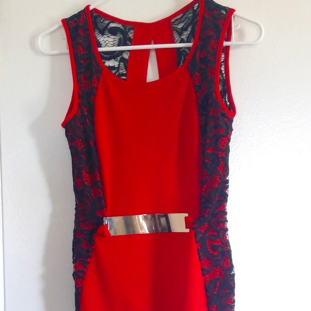 Vibrant red dress